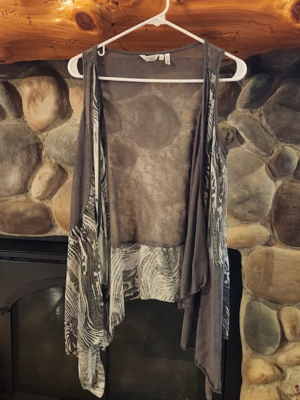 Ravel Lightweight Vest - Grey Open Front - Size SP!